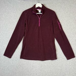 Vintage Orvis Trout Bum Women's Small Purple 1/4 Zip Pullover Jacket Fishing